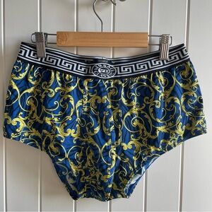 Vintage Versace Blue & Yellow swim briefs
